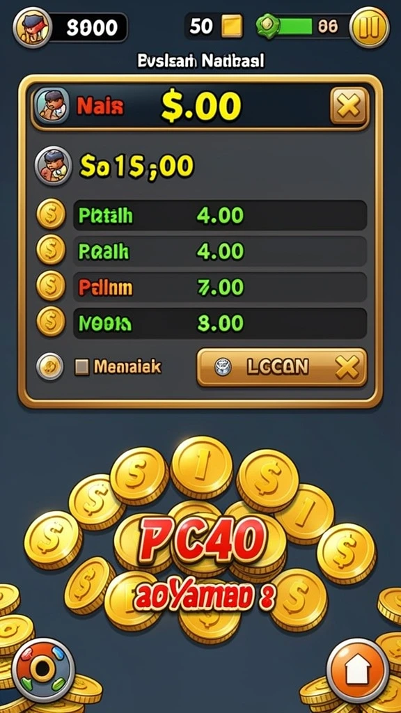 apigacor88 - Screenshot menunjukkan fitur turnamen yang memungkinkan pengguna bersaing.