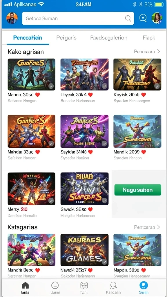 cinasipit - Screenshot menampilkan tampilan level menengah yang dinamis.